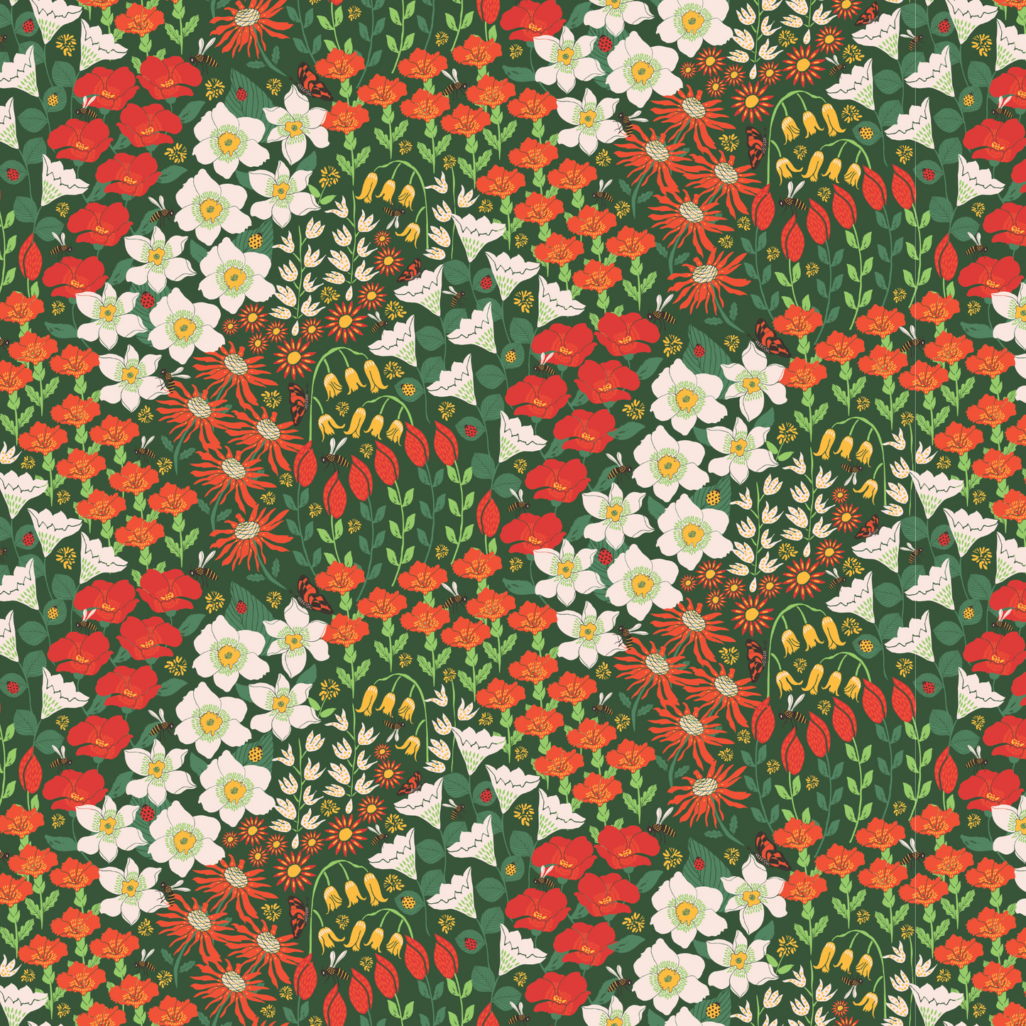 Bees in the Garden Wallpaper