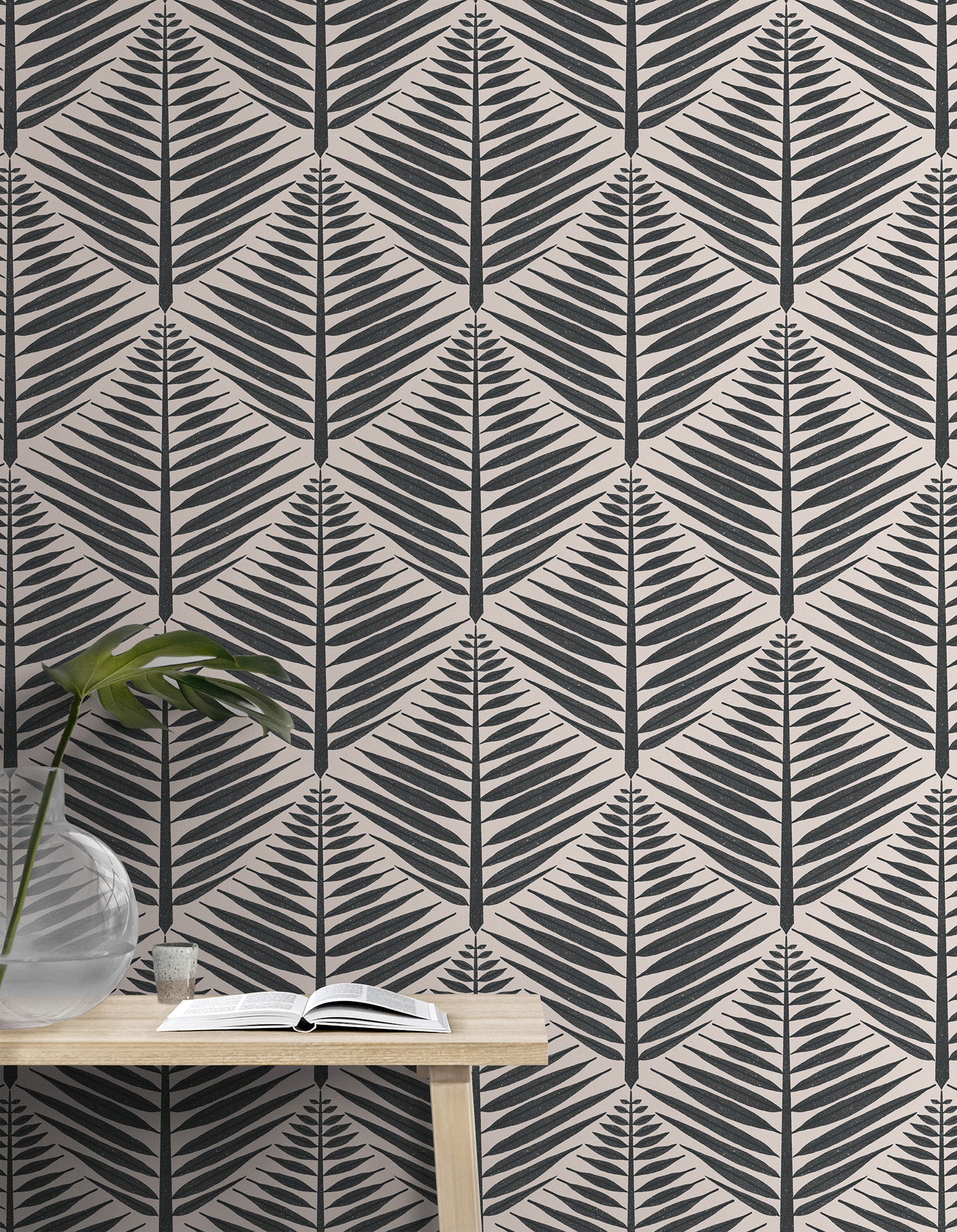 Geometric Fern Blocks Large Wallpaper.