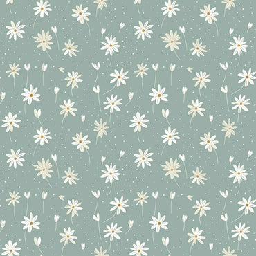 Blossom Daisy peel and stick wallpaper pattern detail