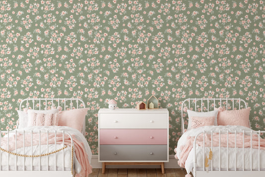 Soulful Boho Pansies Wallpaper