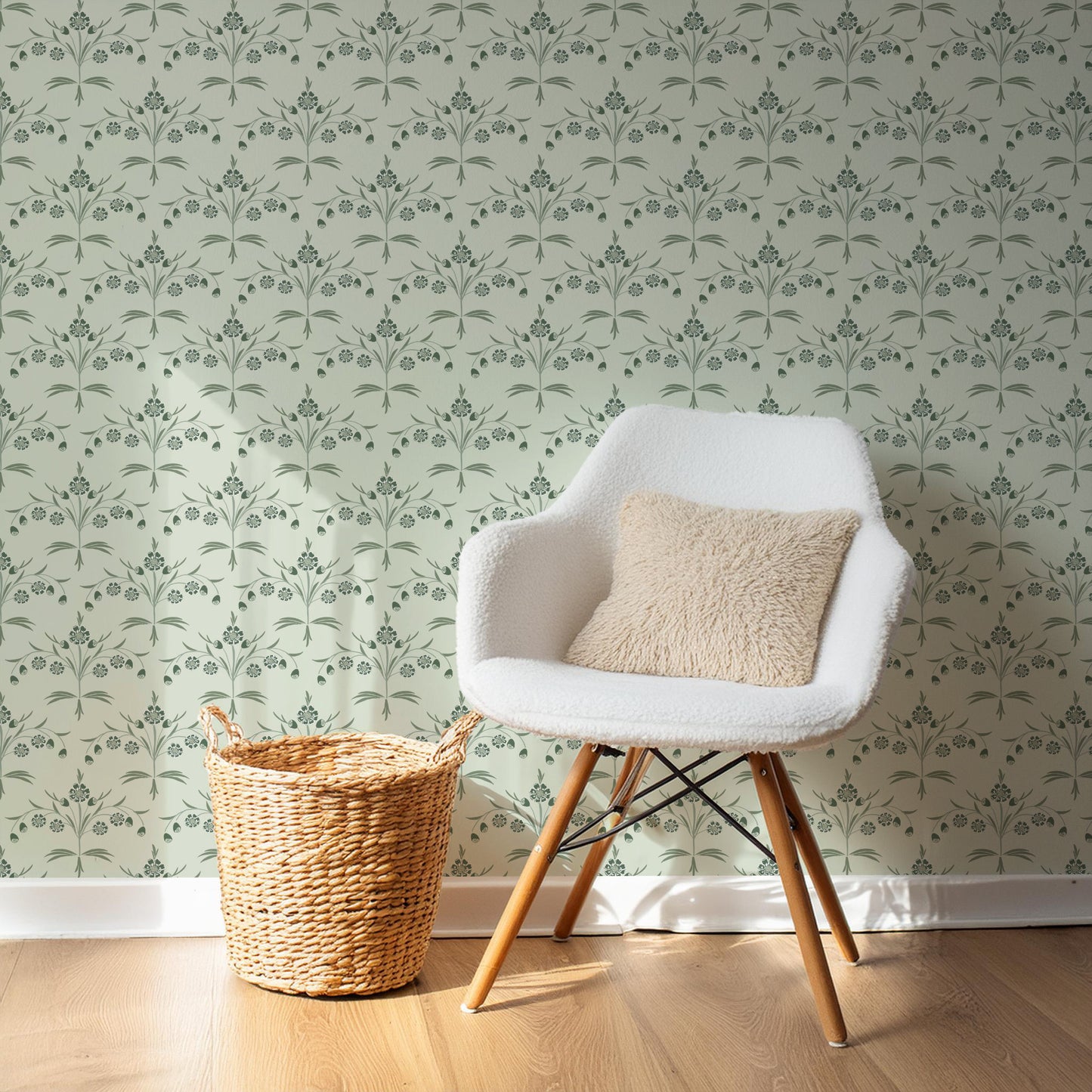 Floral Scallops Wallpaper