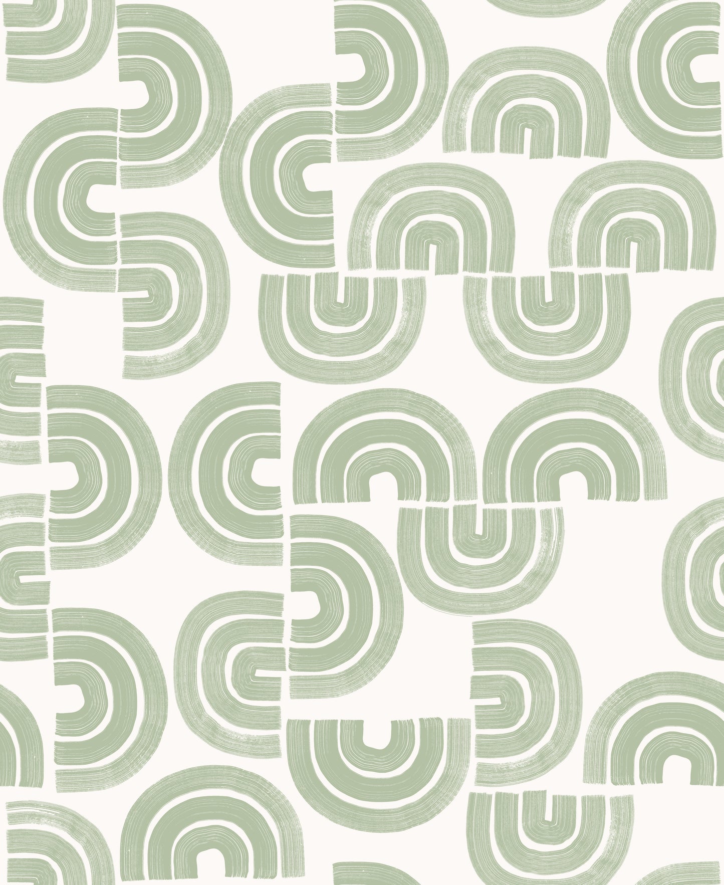 Celadon Arches Wallpaper