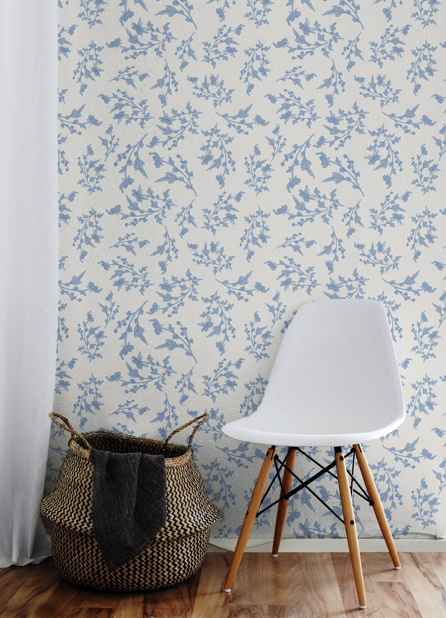 Swirling Lotus Damask Wallpaper