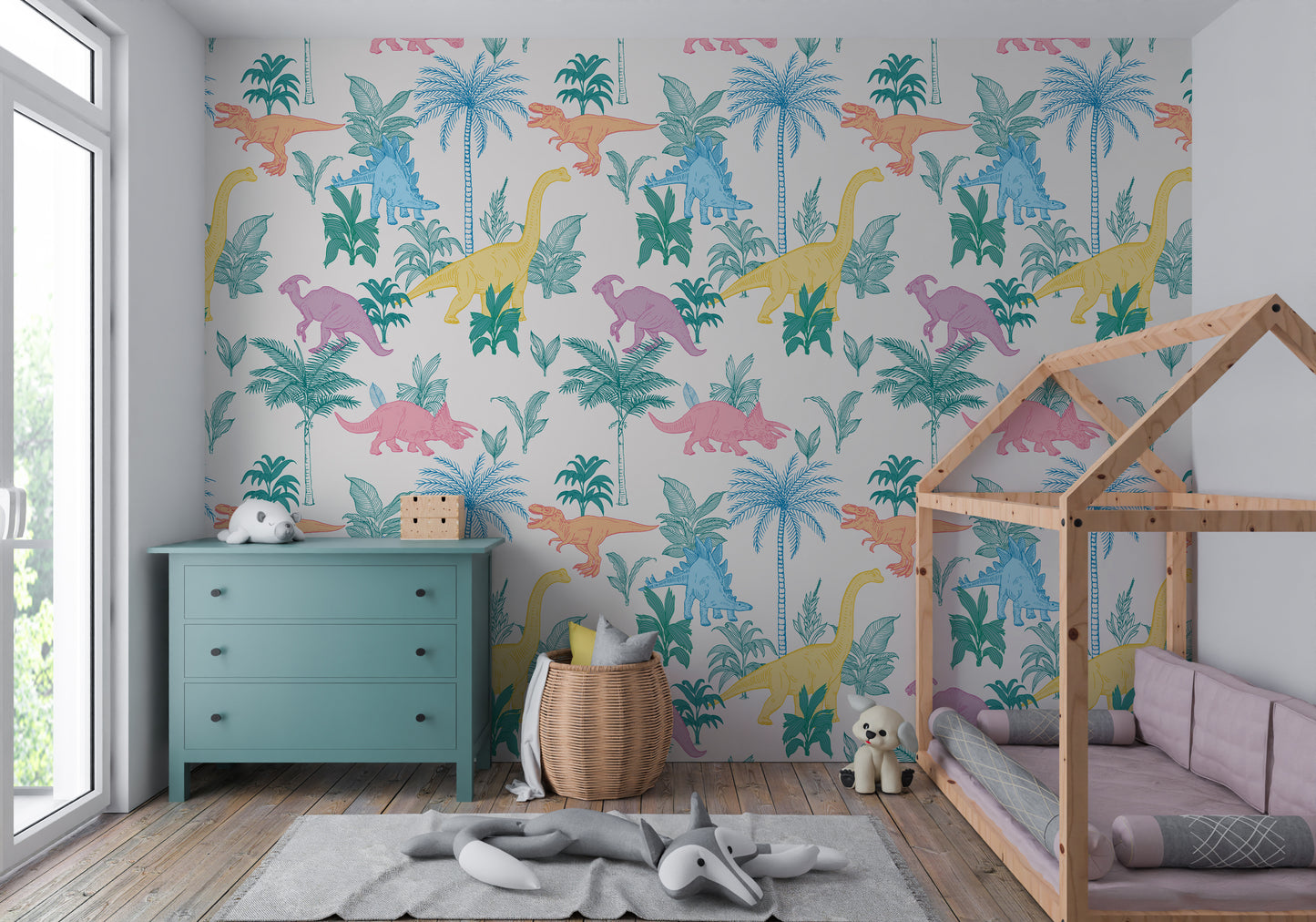 Colorful Dinosaurs Wallpaper
