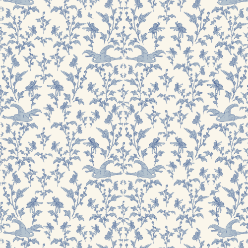 Crane Damask Wallpaper