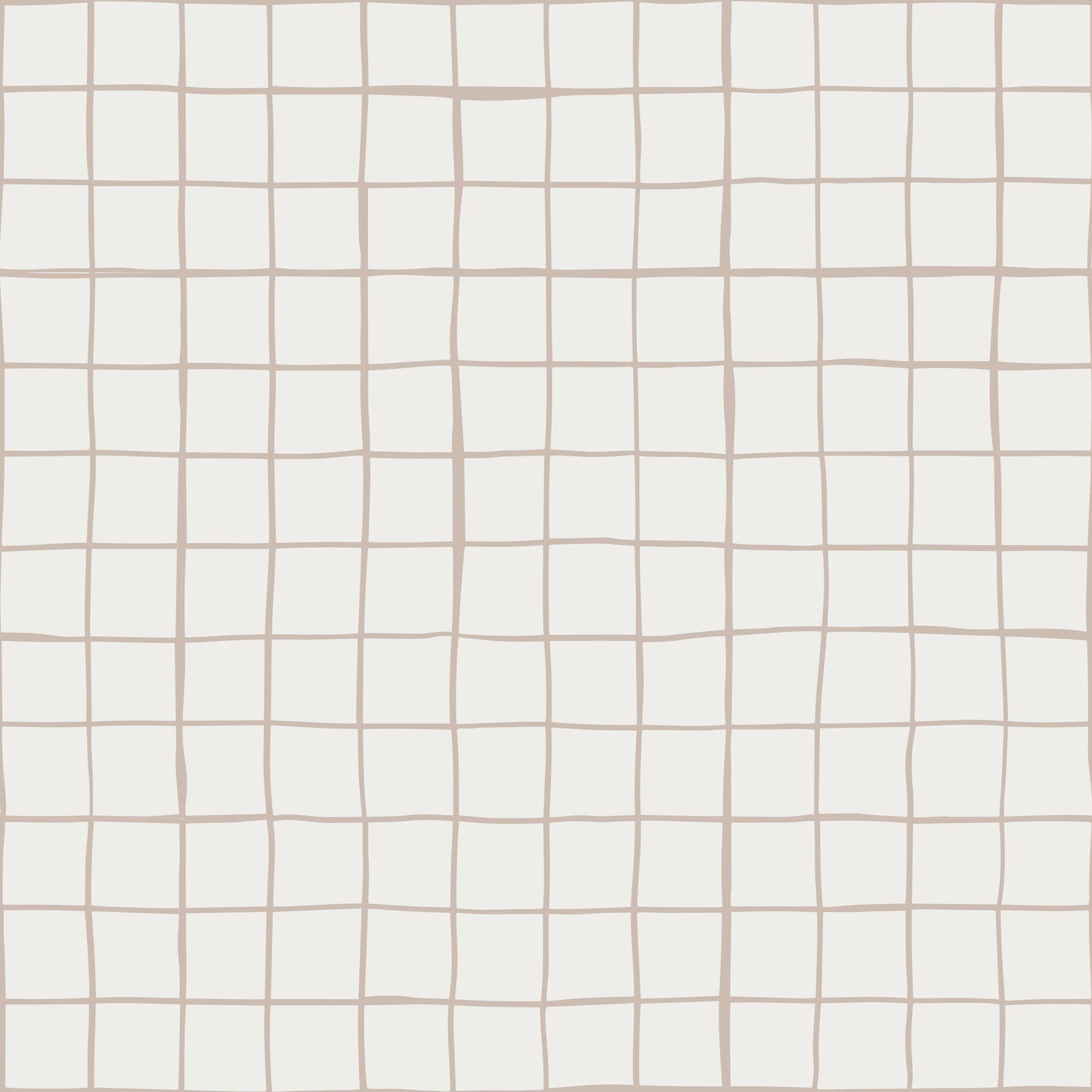 Cream Grid Fabric Wallpaper