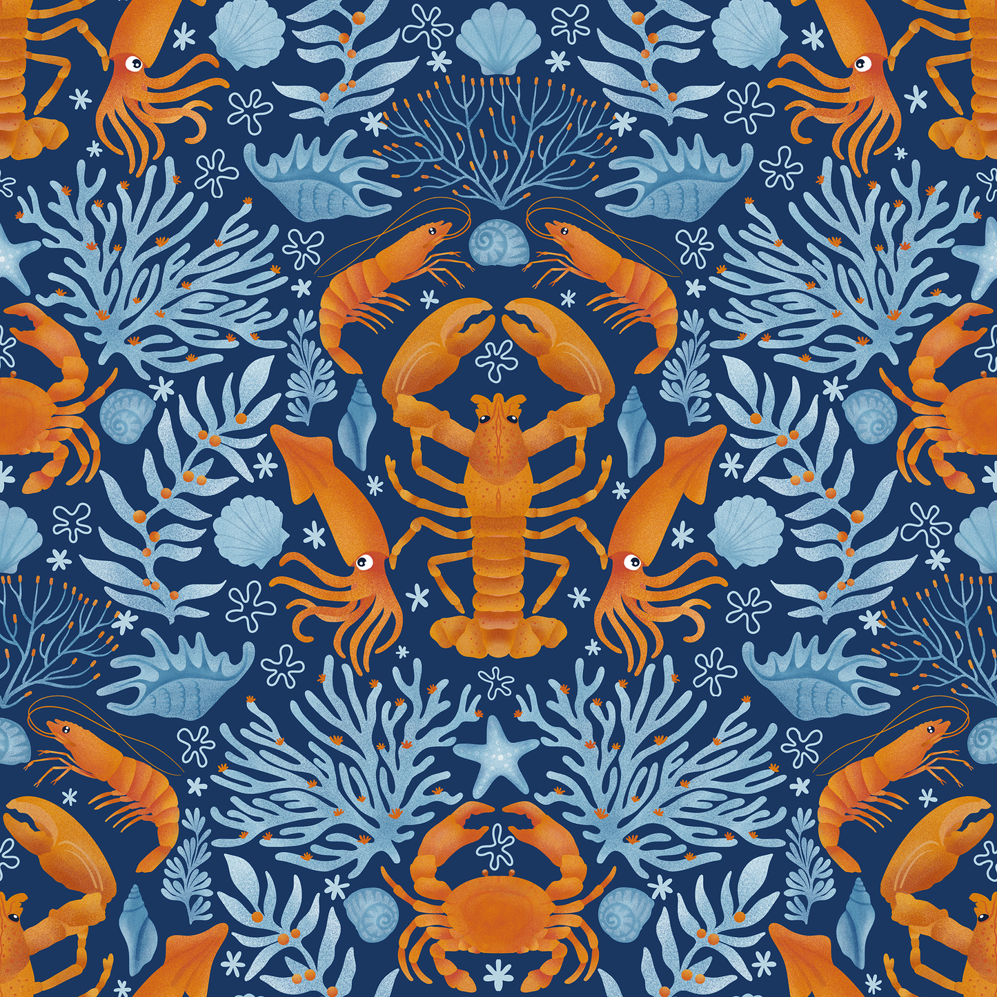 Crustacean Mozaic Wallpaper