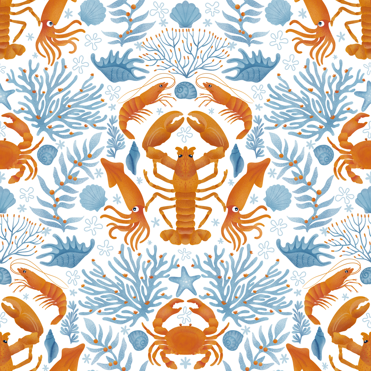 Crustacean Mozaic Wallpaper