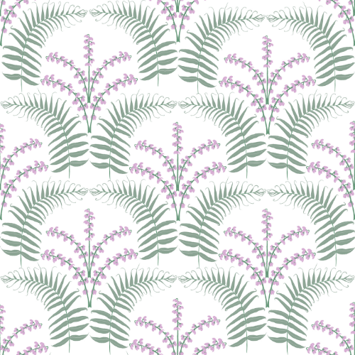 Fern Wintergreen Scallops Wallpaper