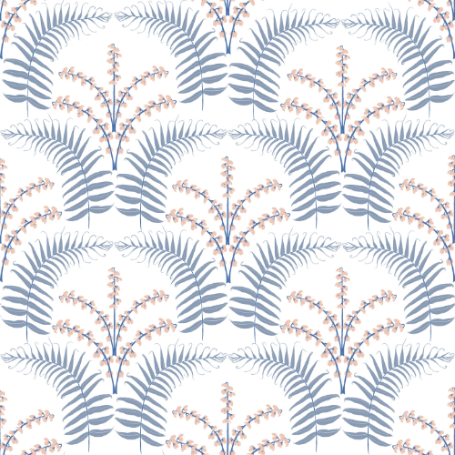 Fern Wintergreen Scallops Wallpaper