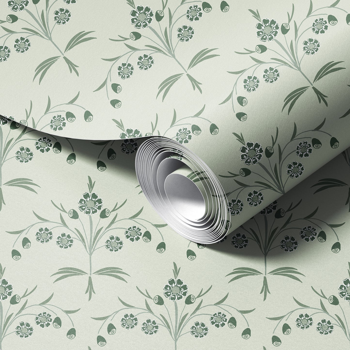 Floral Scallops Wallpaper
