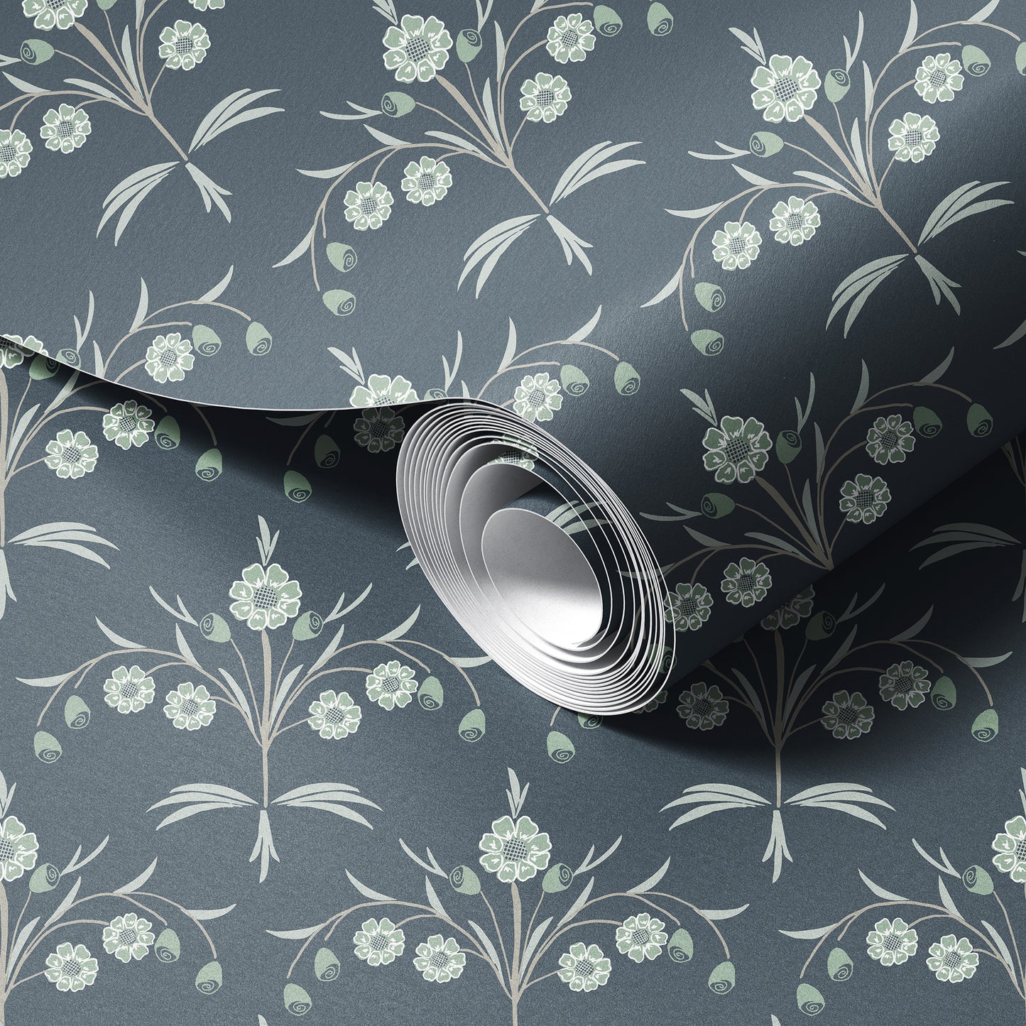 Floral Scallops Wallpaper