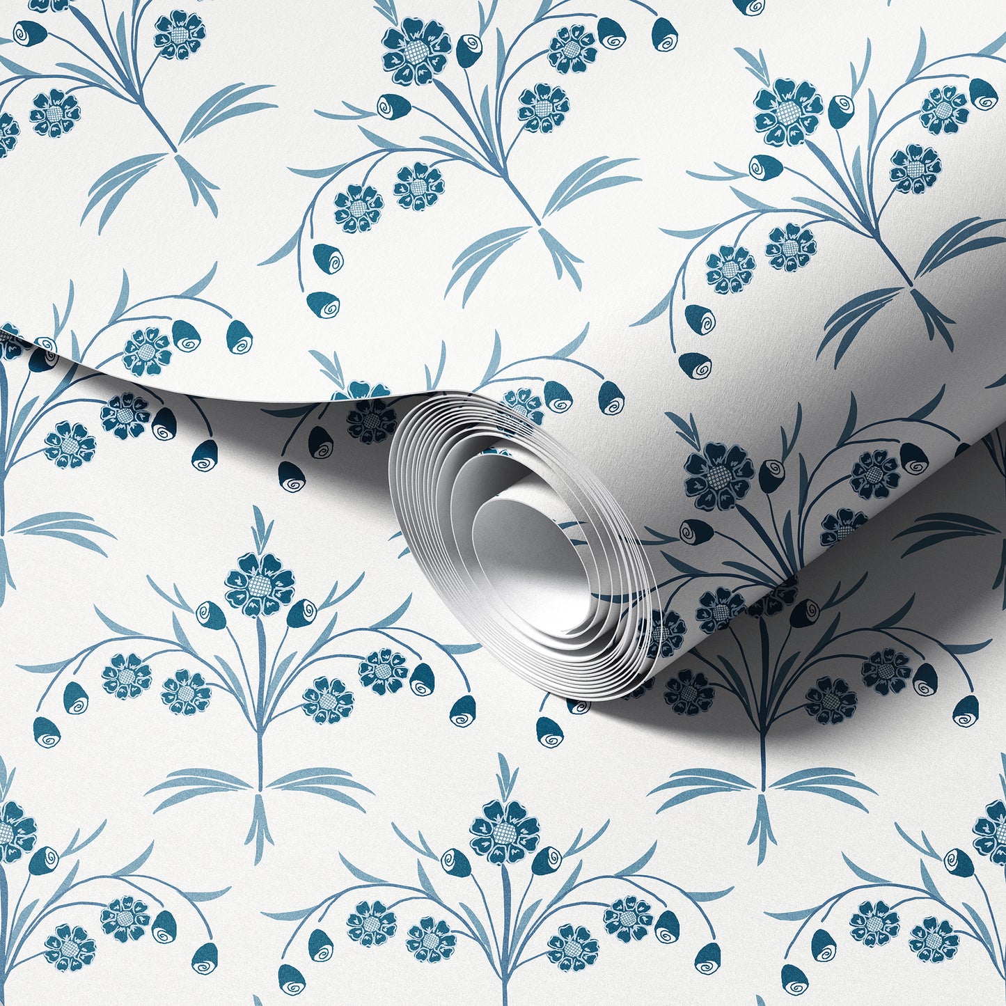 Floral Scallops Wallpaper