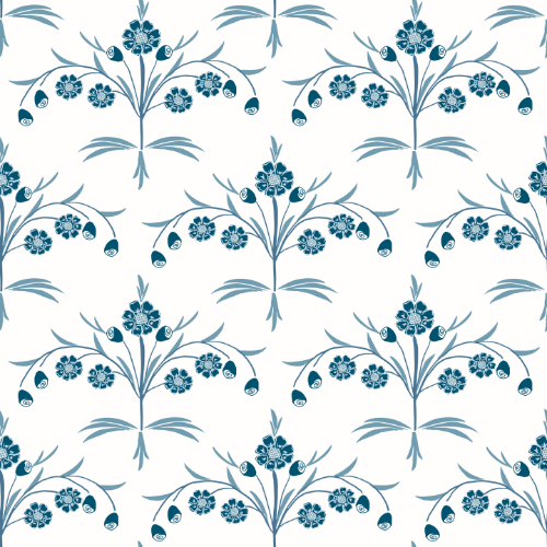 Floral Scallops Wallpaper