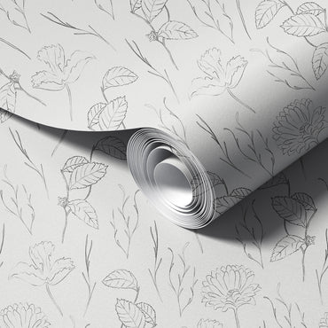 Floral Sketch Wallpaper