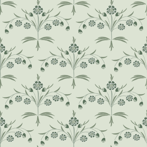 Floral Scallops Wallpaper