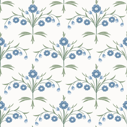 Floral Scallops Wallpaper