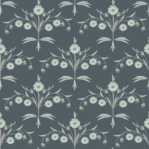 Floral Scallops Wallpaper