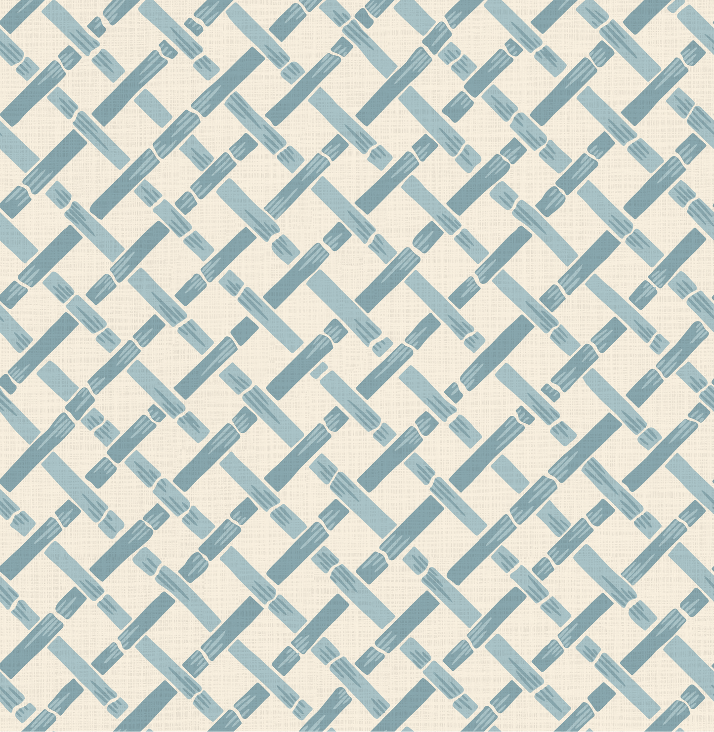 Garden Trellis Light Blue and Cream Wallpaper
