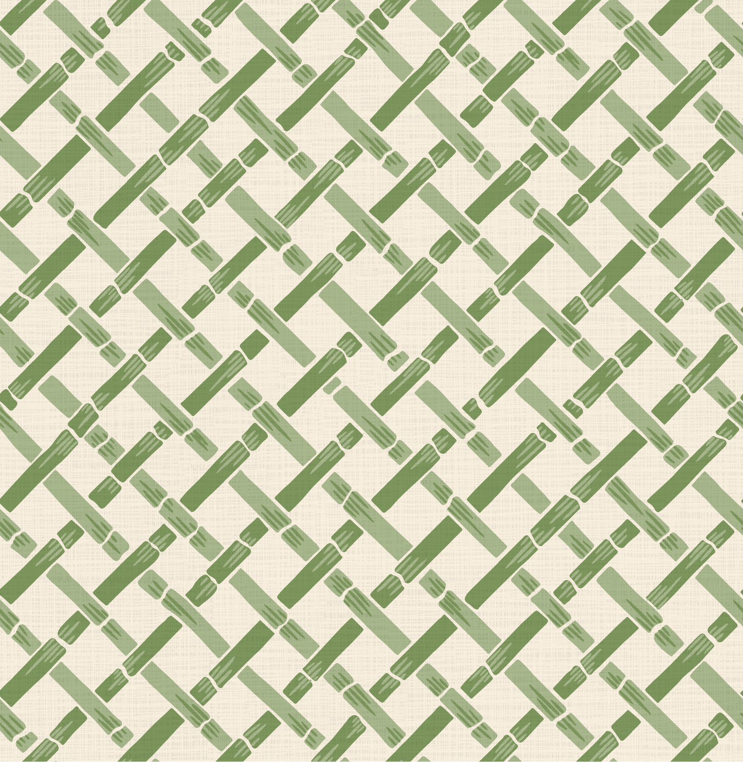 Garden Trellis Green and Cream Wallpaper