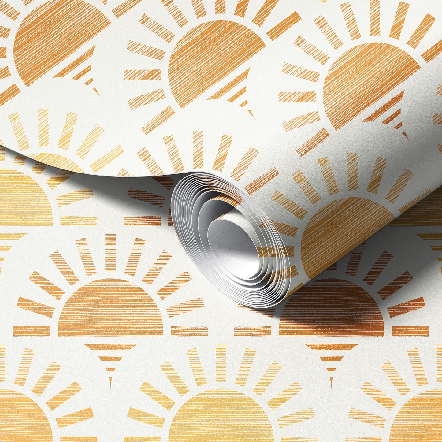 Glowing Sun Butterscotch Wallpaper