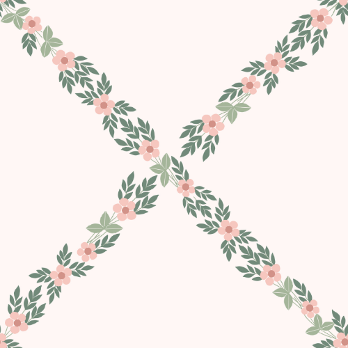 Grandmillenial Floral Trellis Wallpaper