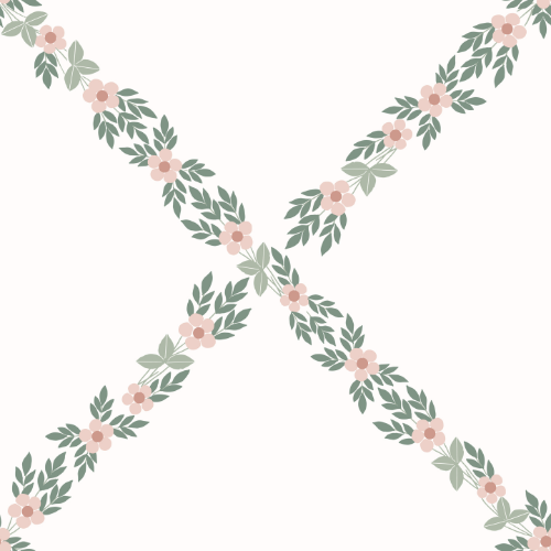 Grandmillenial Floral Trellis Wallpaper