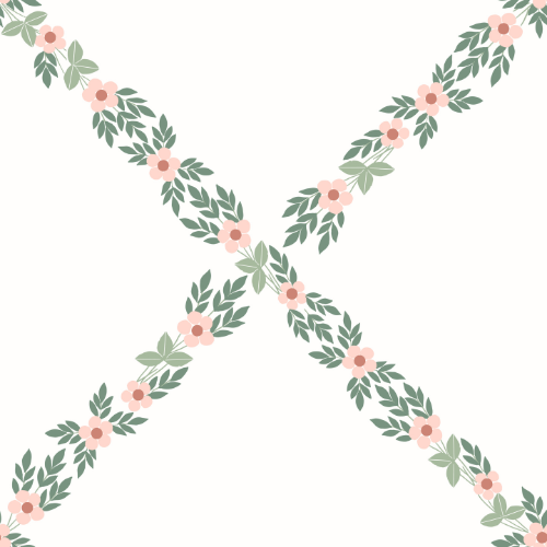 Grandmillenial Floral Trellis Wallpaper