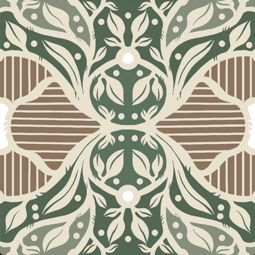 Green Geometric peel and stick wallpaper pattern detail