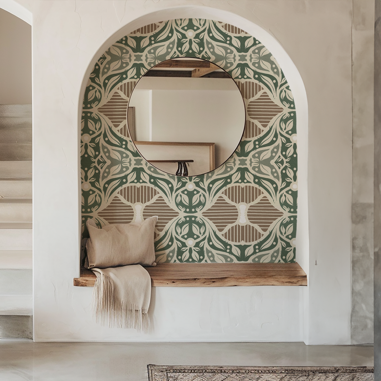 Green Geometric Wallpaper