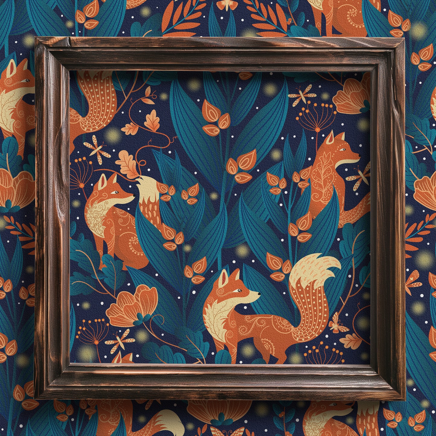 Hidden Whimsical Fox Wallpaper