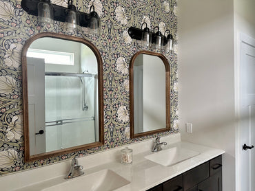 Pimpernel By William Morris peel and stick wallpaper room mockup