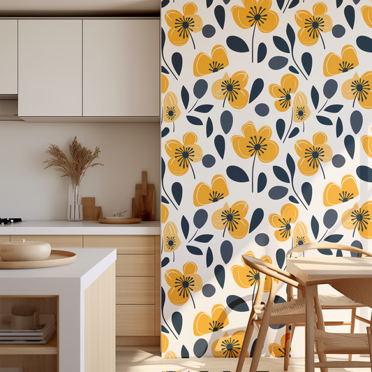 Funky Flowers Wallpaper