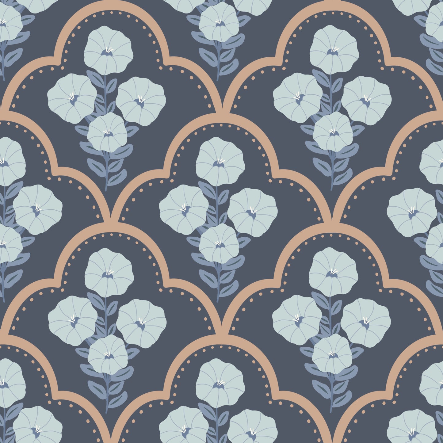 Mallow Bindweed Dark Blue Wallpaper