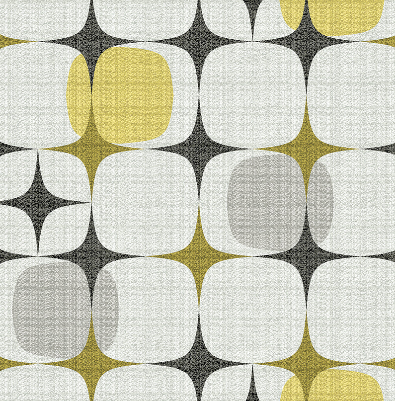 Mid Century Modern Geo Starburst Wallpaper