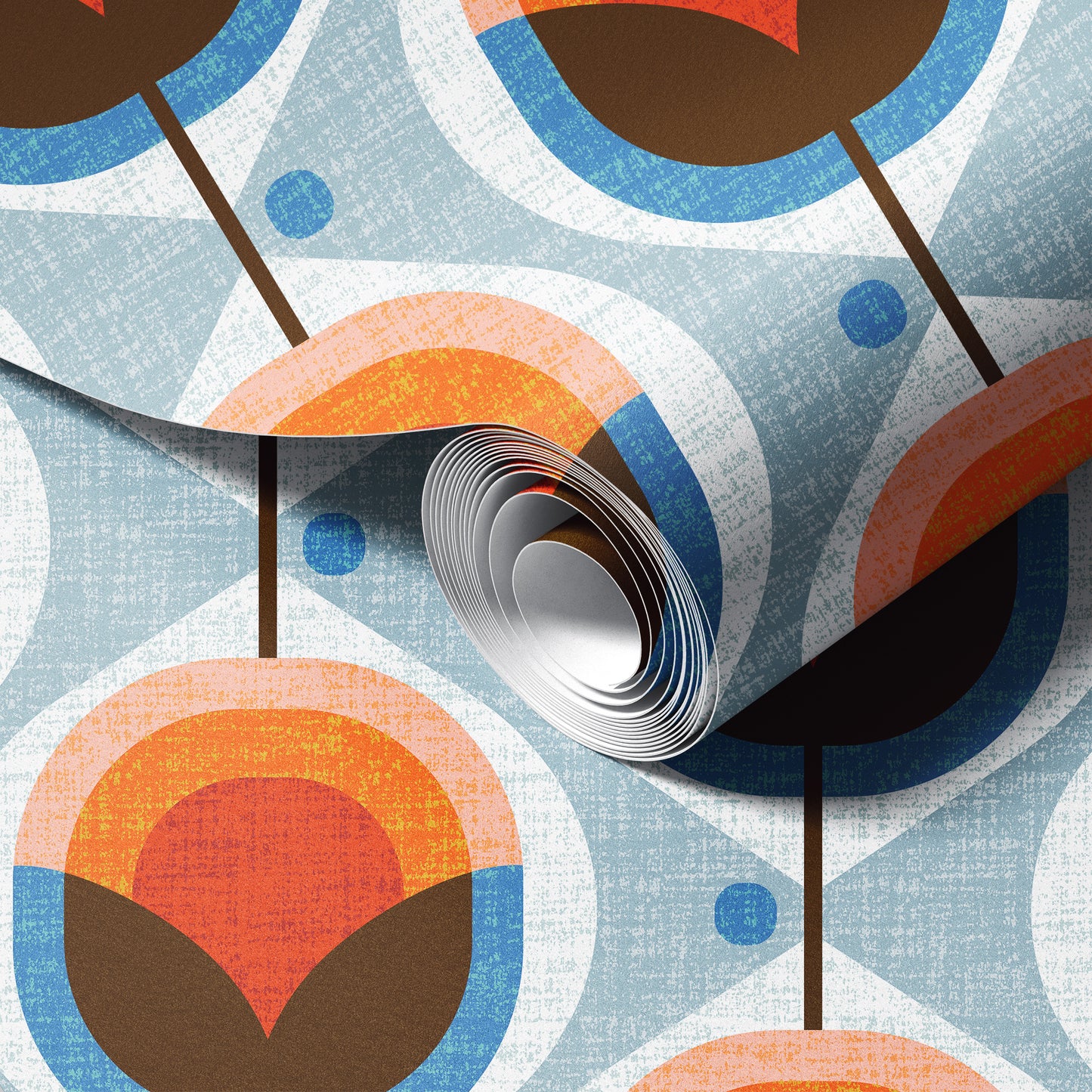 Mid-Century Damask Wallpaper