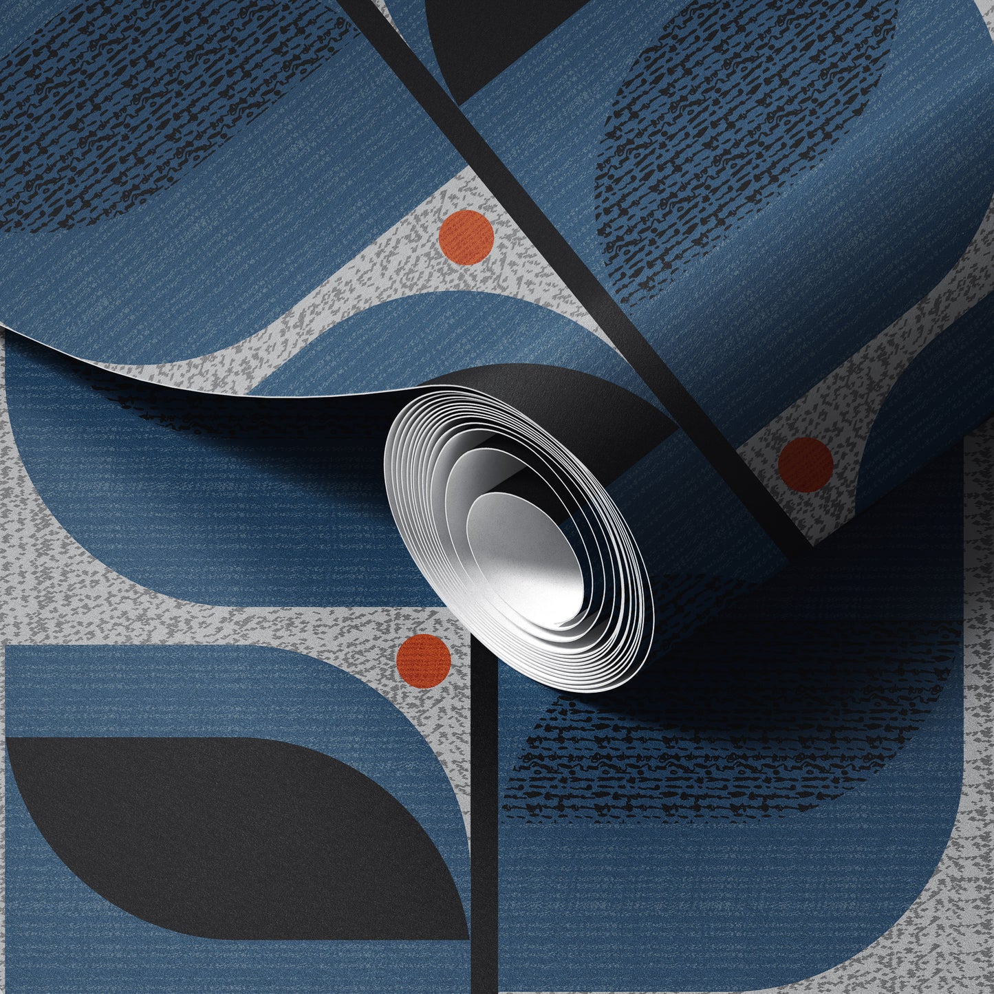 Mid-Century Tropical Leaves Wallpaper