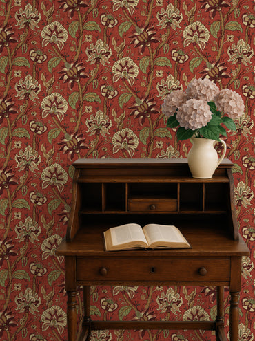 Forgotten Garden Botanical Chintz Peel and Stick Wallpaper