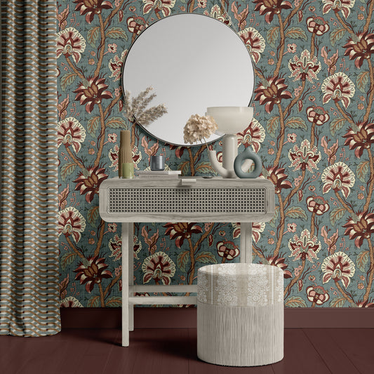 Forgotten Garden Botanical Chintz Peel and Stick Wallpaper