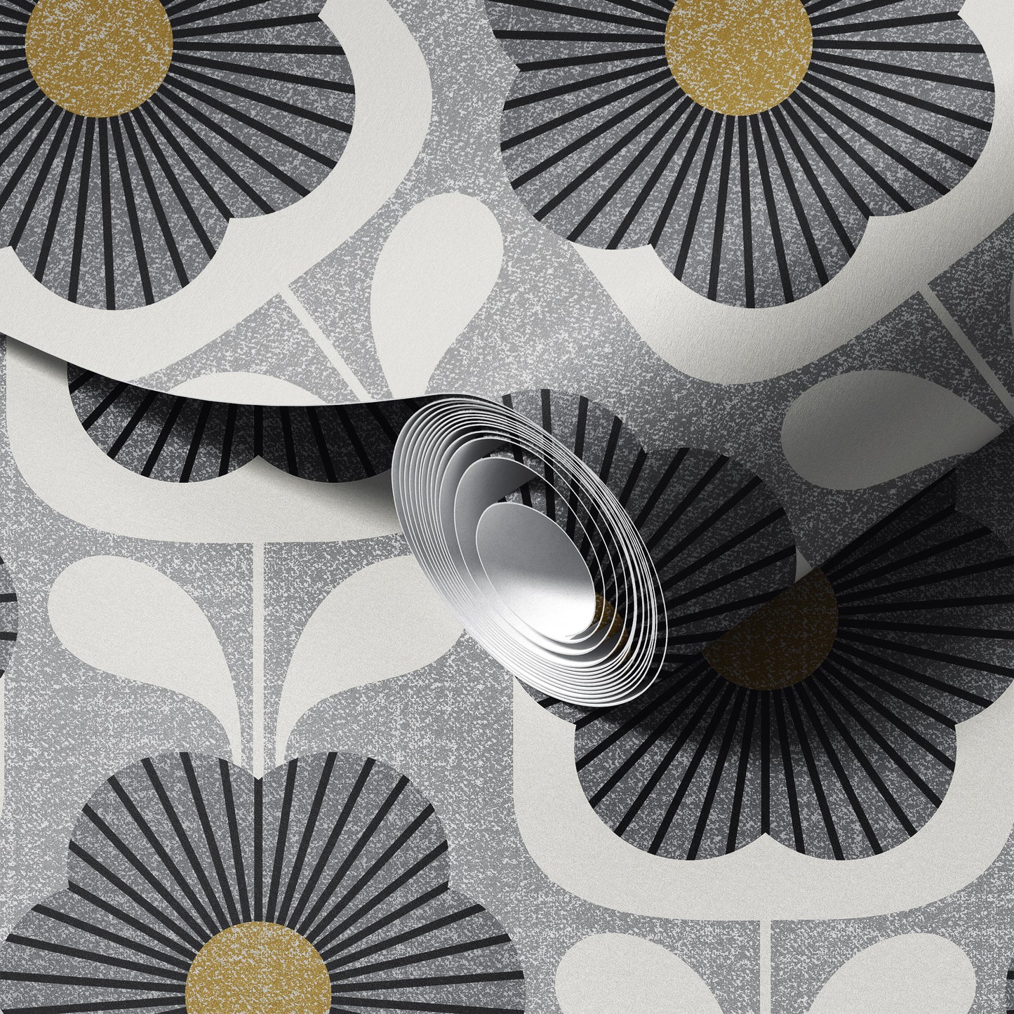 Mod Deco Blooms Wallpaper