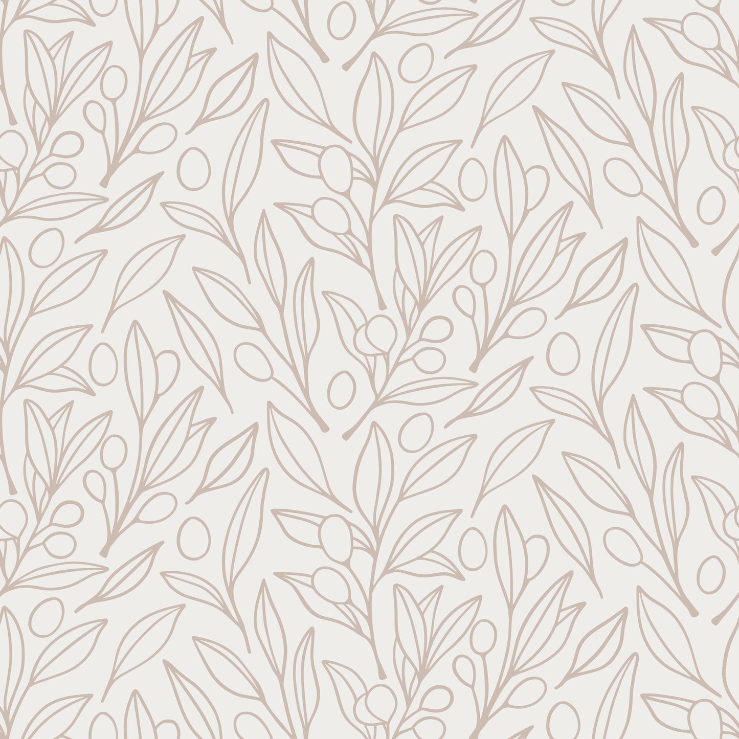 Nude Doodle Leaves Wallpaper