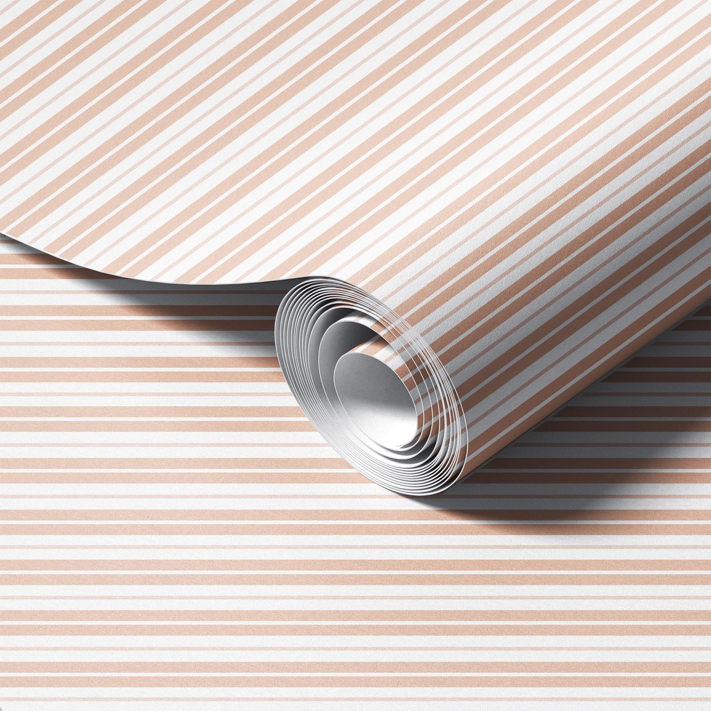 Neutral Stripes Peach Wallpaper