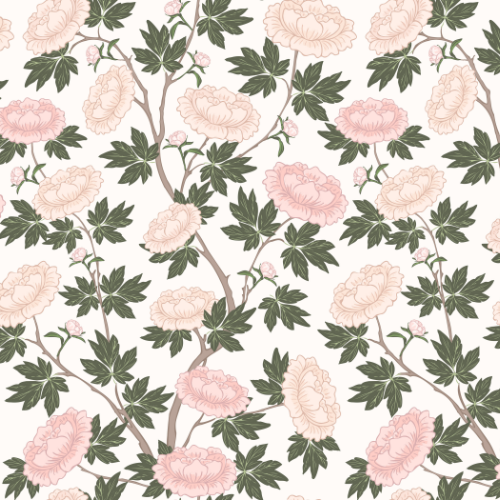 Peony Chinoiserie Wallpaper