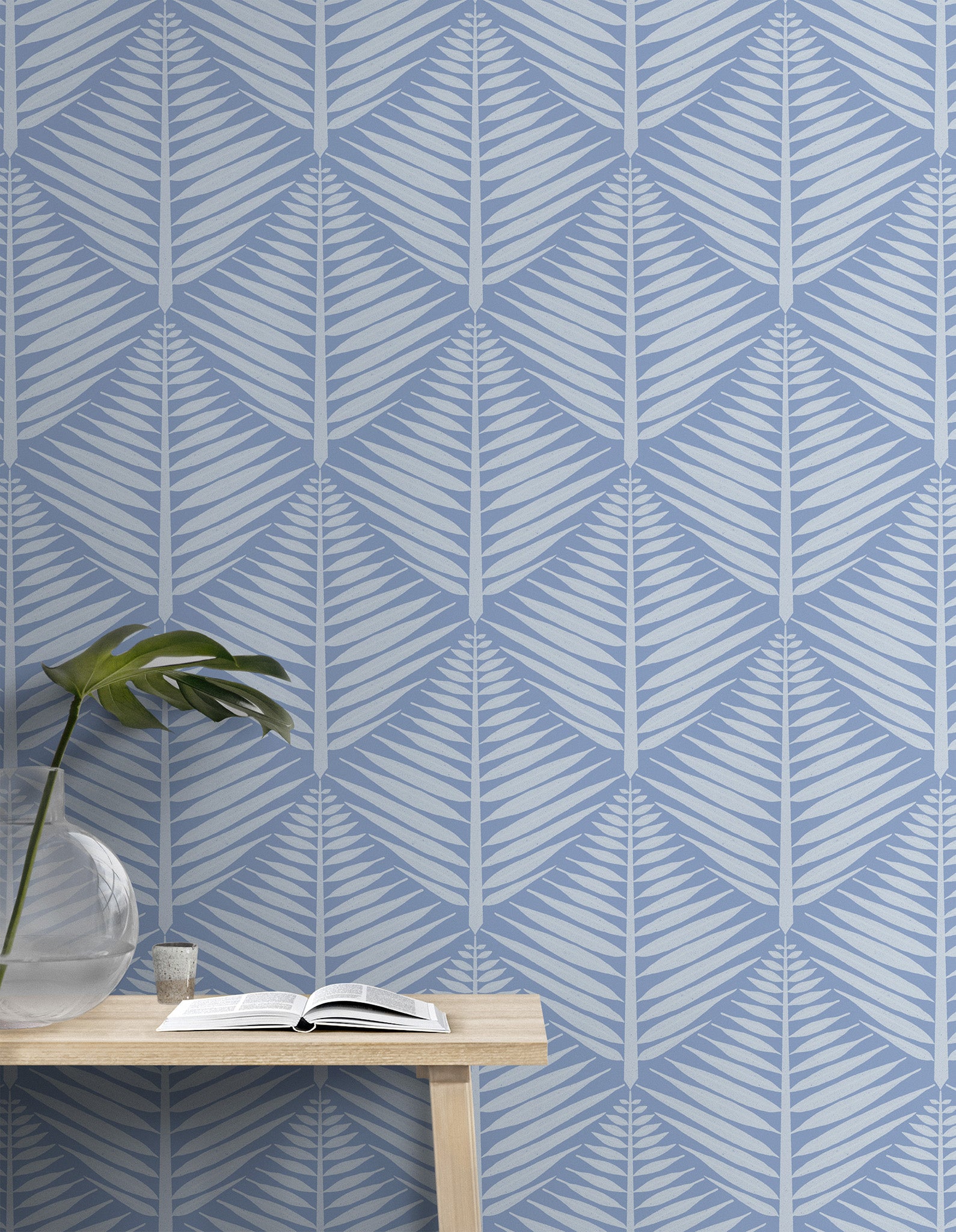 Geometric Fern Blocks Large Wallpaper.