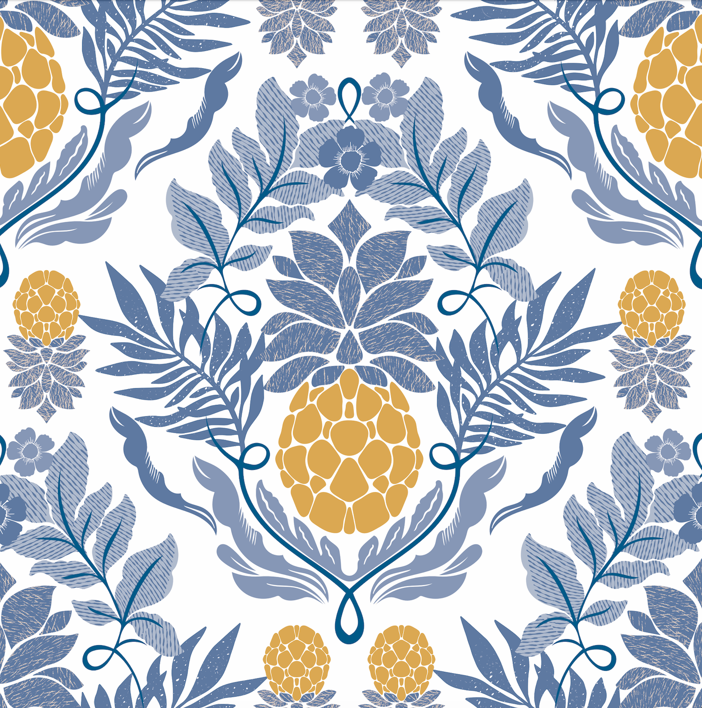 Pineapple Garden Wallpaper