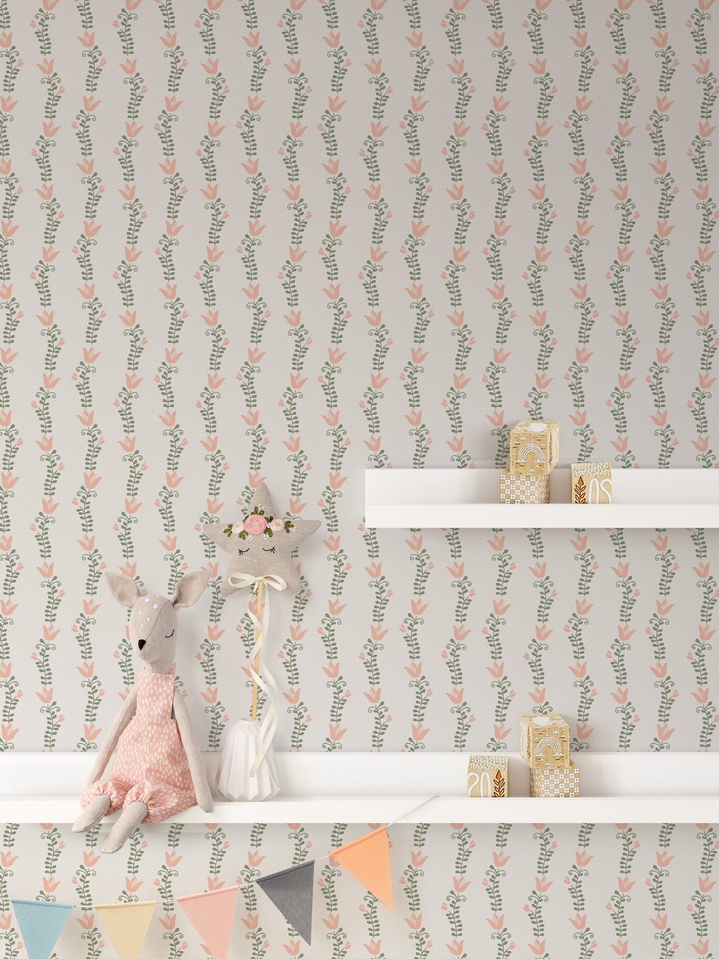 Tulip Lace Peel and Stick Wallpaper