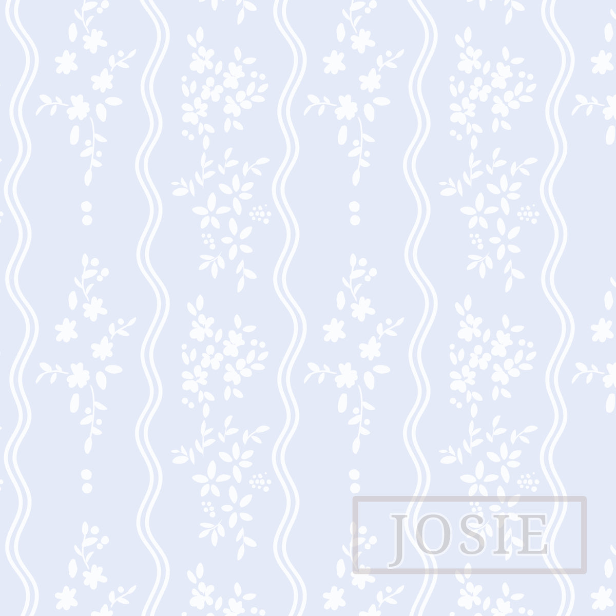 Prairie Core Stripes Blue peel and stick wallpaper pattern swatch