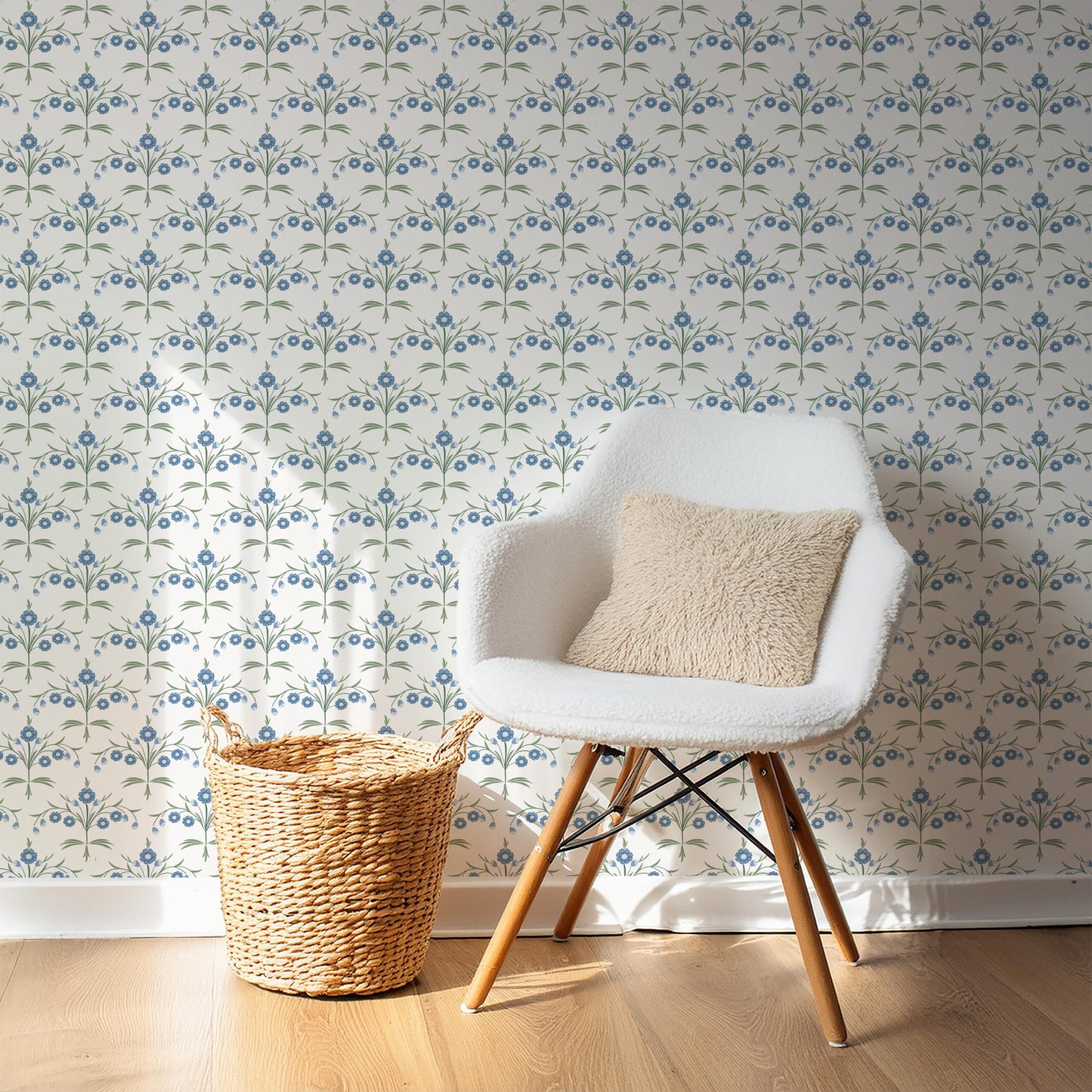 Floral Scallops Wallpaper