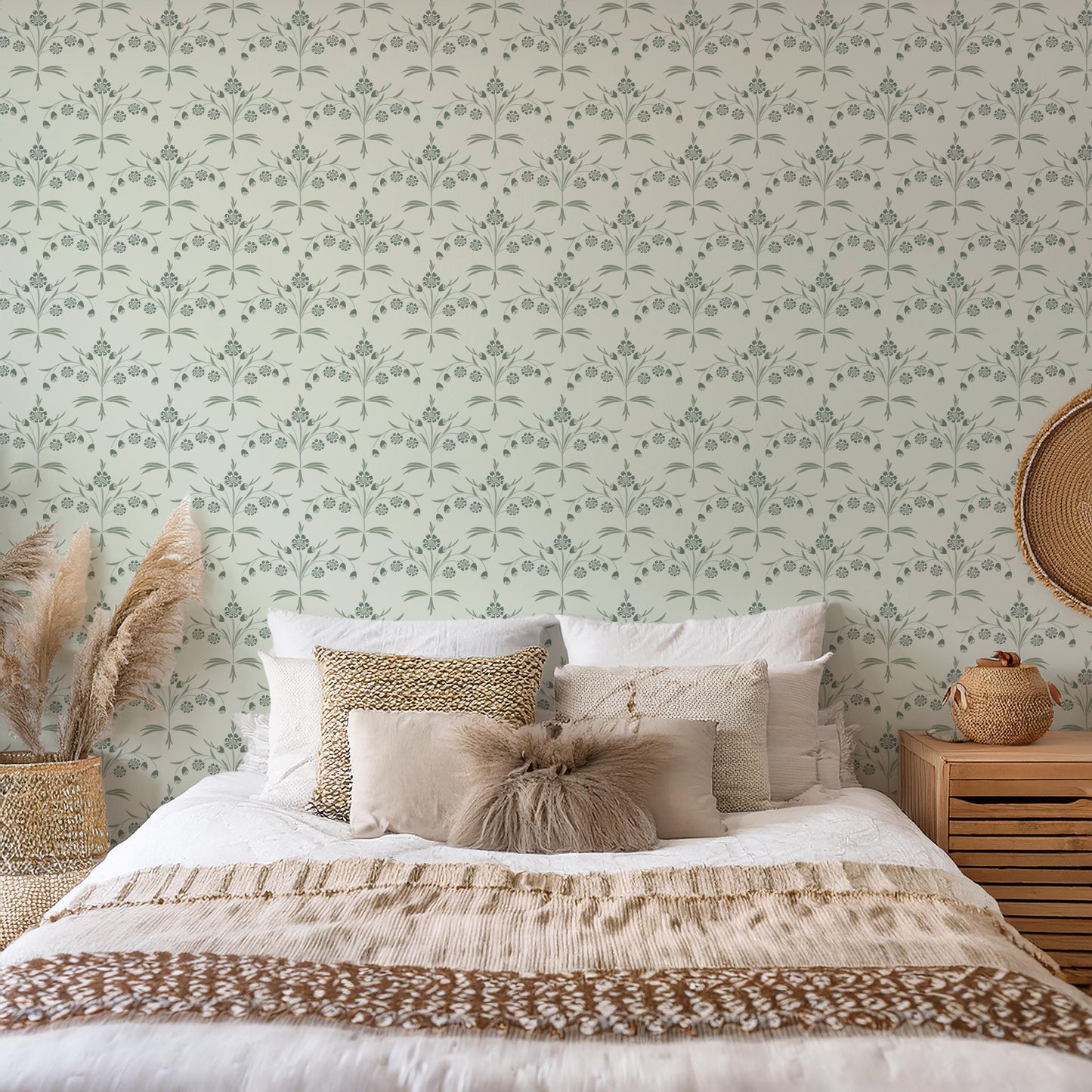 Floral Scallops Wallpaper