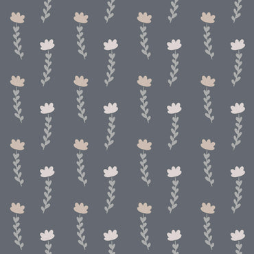 Scandinavian Floral peel and stick wallpaper pattern detail